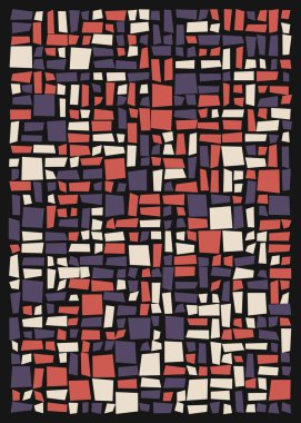 Ofset Quads üretken sanat arka planı, vektör illüstrasyonu