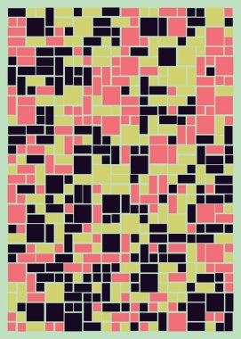Ofset Quads üretken sanat arka planı, vektör illüstrasyonu