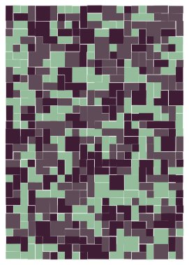 Ofset Quads üretken sanat arka planı, vektör illüstrasyonu