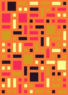 Ofset Quads üretken sanat arka planı, vektör illüstrasyonu