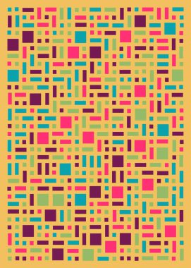 Ofset Quads üretken sanat arka planı, vektör illüstrasyonu