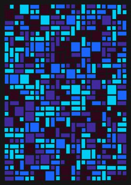 Ofset Quads üretken sanat arka planı, vektör illüstrasyonu