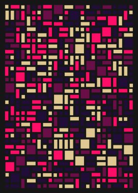 Ofset Quads üretken sanat arka planı, vektör illüstrasyonu