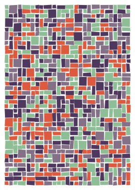 Ofset Quads üretken sanat arka planı, vektör illüstrasyonu