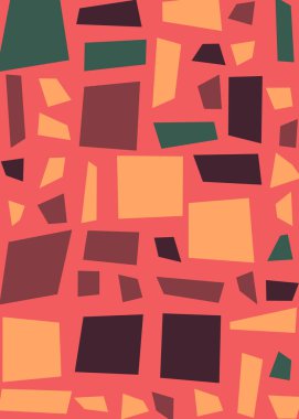 Ofset Quads üretken sanat arka planı, vektör illüstrasyonu