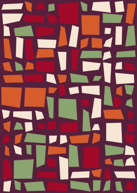 Ofset Quads üretken sanat arka planı, vektör illüstrasyonu