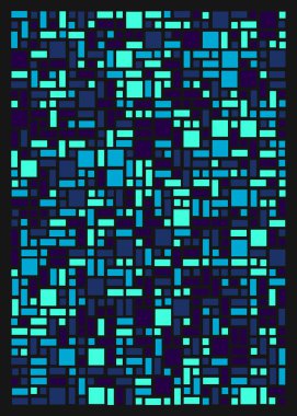 Ofset Quads üretken sanat arka planı, vektör illüstrasyonu