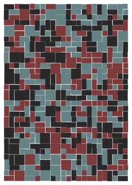 Ofset Quads üretken sanat arka planı, vektör illüstrasyonu