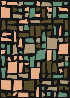 Ofset Quads üretken sanat arka planı, vektör illüstrasyonu