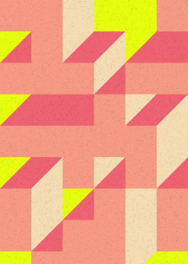 Soyut geometrik arkaplan. Edward Zajecs 2. Cubo 'nun 1971' deki uygulaması. Esasen 8 taştan oluşan bir Truchet fayans seti ve yerleştirme sanatı illüstrasyonu için kurallar 