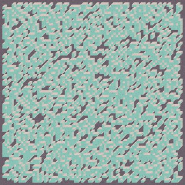 Soyut geometrik arkaplan. Edward Zajecs 2. Cubo 'nun 1971' deki uygulaması. Esasen 8 taştan oluşan bir Truchet fayans seti ve yerleştirme sanatı illüstrasyonu için kurallar 