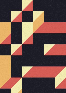 Edward Zajecs 2. Cubo 'nun 1971' deki uygulaması. Esasen 8 taştan oluşan bir Truchet fayans seti ve yerleştirme sanatı illüstrasyonu için kurallar  