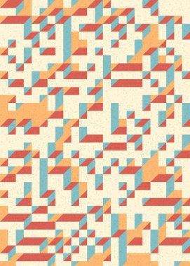 Edward Zajecs 2. Cubo 'nun 1971' deki uygulaması. Esasen 8 taştan oluşan bir Truchet fayans seti ve yerleştirme sanatı illüstrasyonu için kurallar  