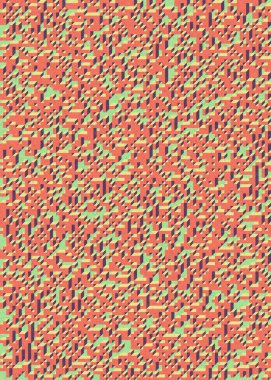 Soyut geometrik arkaplan. Edward Zajecs 2. Cubo 'nun 1971' deki uygulaması. Esasen 8 taştan oluşan bir Truchet fayans seti ve yerleştirme sanatı illüstrasyonu için kurallar 