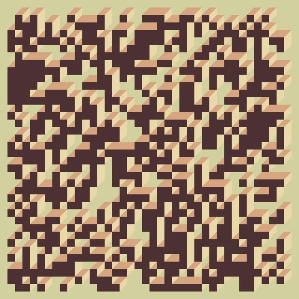 Soyut geometrik arkaplan. Edward Zajecs 2. Cubo 'nun 1971' deki uygulaması. Esasen 8 taştan oluşan bir Truchet fayans seti ve yerleştirme sanatı illüstrasyonu için kurallar 