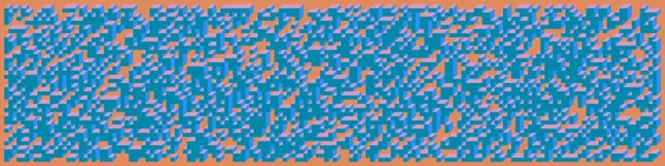 Soyut geometrik arkaplan. Edward Zajecs 2. Cubo 'nun 1971' deki uygulaması. Esasen 8 taştan oluşan bir Truchet fayans seti ve yerleştirme sanatı illüstrasyonu için kurallar 