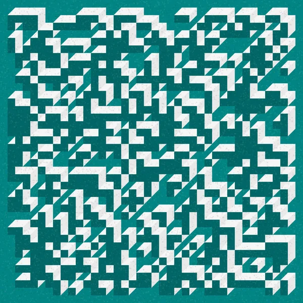 Soyut geometrik arkaplan. Edward Zajecs 2. Cubo 'nun 1971' deki uygulaması. Esasen 8 taştan oluşan bir Truchet fayans seti ve yerleştirme sanatı illüstrasyonu için kurallar 