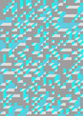 Edward Zajecs 2. Cubo 'nun 1971' deki uygulaması. Esasen 8 taştan oluşan bir Truchet fayans seti ve yerleştirme sanatı illüstrasyonu için kurallar  