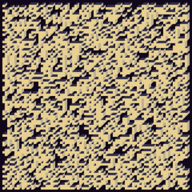 Soyut geometrik arkaplan. Edward Zajecs 2. Cubo 'nun 1971' deki uygulaması. Esasen 8 taştan oluşan bir Truchet fayans seti ve yerleştirme sanatı illüstrasyonu için kurallar 