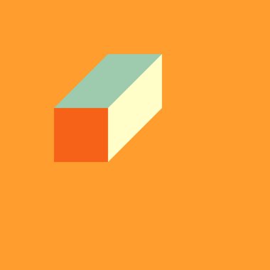 Edward Zajecs 2. Cubo 'nun 1971' deki uygulaması. Esasen 8 taştan oluşan bir Truchet fayans seti ve yerleştirme sanatı illüstrasyonu için kurallar  