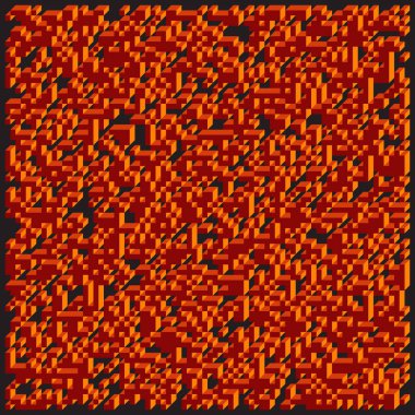 Soyut geometrik arkaplan. Edward Zajecs 2. Cubo 'nun 1971' deki uygulaması. Esasen 8 taştan oluşan bir Truchet fayans seti ve yerleştirme sanatı illüstrasyonu için kurallar 