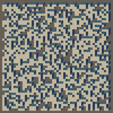 Edward Zajecs 2. Cubo 'nun 1971' deki uygulaması. Esasen 8 taştan oluşan bir Truchet fayans seti ve yerleştirme sanatı illüstrasyonu için kurallar  