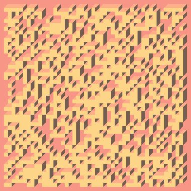 Edward Zajecs 2. Cubo 'nun 1971' deki uygulaması. Esasen 8 taştan oluşan bir Truchet fayans seti ve yerleştirme sanatı illüstrasyonu için kurallar  