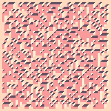 Edward Zajec 'in 1971' deki Il Cubo 'sunun uygulanması. Esasen 8 taştan oluşan bir Truchet fayans seti ve yerleştirme sanatı illüstrasyonu için kurallar