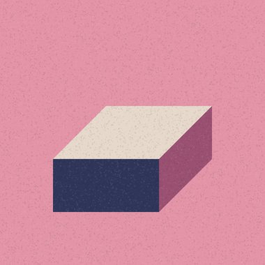 Soyut geometrik arkaplan. Edward Zajecs 2. Cubo 'nun 1971' deki uygulaması. Esasen 8 taştan oluşan bir Truchet fayans seti ve yerleştirme sanatı illüstrasyonu için kurallar 