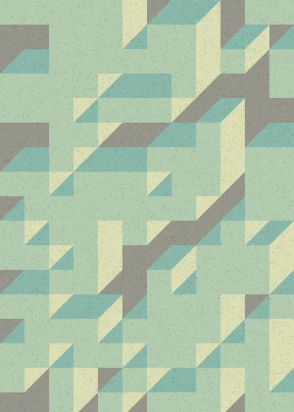 Soyut geometrik arkaplan. Edward Zajecs 2. Cubo 'nun 1971' deki uygulaması. Esasen 8 taştan oluşan bir Truchet fayans seti ve yerleştirme sanatı illüstrasyonu için kurallar 