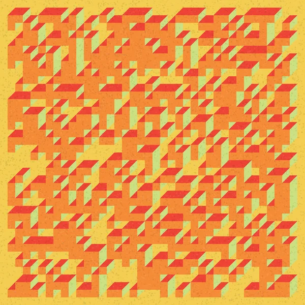 Soyut geometrik arkaplan. Edward Zajecs 2. Cubo 'nun 1971' deki uygulaması. Esasen 8 taştan oluşan bir Truchet fayans seti ve yerleştirme sanatı illüstrasyonu için kurallar 