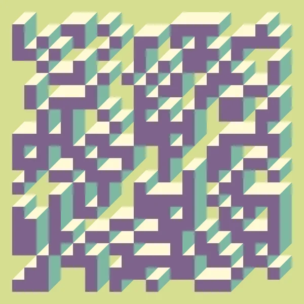 Implementation Edward Zajec Cubo 1971 Essentially Truchet Tile Set Tiles — Vector de stock