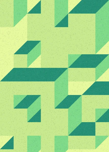 Soyut geometrik arkaplan. Edward Zajecs 2. Cubo 'nun 1971' deki uygulaması. Esasen 8 taştan oluşan bir Truchet fayans seti ve yerleştirme sanatı illüstrasyonu için kurallar 