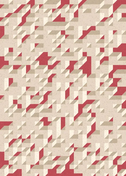 Soyut geometrik arkaplan. Edward Zajecs 2. Cubo 'nun 1971' deki uygulaması. Esasen 8 taştan oluşan bir Truchet fayans seti ve yerleştirme sanatı illüstrasyonu için kurallar 