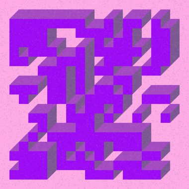 Soyut geometrik arkaplan. Edward Zajecs 2. Cubo 'nun 1971' deki uygulaması. Esasen 8 taştan oluşan bir Truchet fayans seti ve yerleştirme sanatı illüstrasyonu için kurallar 