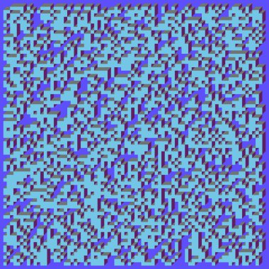 Soyut geometrik arkaplan. Edward Zajecs 2. Cubo 'nun 1971' deki uygulaması. Esasen 8 taştan oluşan bir Truchet fayans seti ve yerleştirme sanatı illüstrasyonu için kurallar 