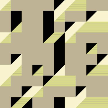 Edward Zajecs 2. Cubo 'nun 1971' deki uygulaması. Esasen 8 taştan oluşan bir Truchet fayans seti ve yerleştirme sanatı illüstrasyonu için kurallar  