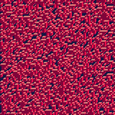 Soyut geometrik arkaplan. Edward Zajecs 2. Cubo 'nun 1971' deki uygulaması. Esasen 8 taştan oluşan bir Truchet fayans seti ve yerleştirme sanatı illüstrasyonu için kurallar 