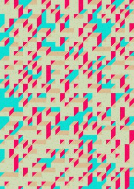 Edward Zajecs 2. Cubo 'nun 1971' deki uygulaması. Esasen 8 taştan oluşan bir Truchet fayans seti ve yerleştirme sanatı illüstrasyonu için kurallar  