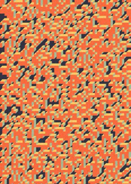 Soyut geometrik arkaplan. Edward Zajecs 2. Cubo 'nun 1971' deki uygulaması. Esasen 8 taştan oluşan bir Truchet fayans seti ve yerleştirme sanatı illüstrasyonu için kurallar 