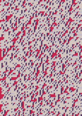 Soyut geometrik arkaplan. Edward Zajecs 2. Cubo 'nun 1971' deki uygulaması. Esasen 8 taştan oluşan bir Truchet fayans seti ve yerleştirme sanatı illüstrasyonu için kurallar 