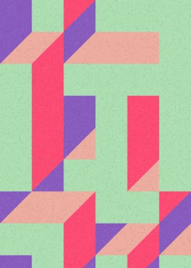 Soyut geometrik arkaplan. Edward Zajecs 2. Cubo 'nun 1971' deki uygulaması. Esasen 8 taştan oluşan bir Truchet fayans seti ve yerleştirme sanatı illüstrasyonu için kurallar 