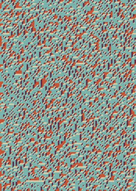 Soyut geometrik arkaplan. Edward Zajecs 2. Cubo 'nun 1971' deki uygulaması. Esasen 8 taştan oluşan bir Truchet fayans seti ve yerleştirme sanatı illüstrasyonu için kurallar 