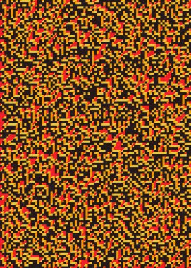 Soyut geometrik arkaplan. Edward Zajecs 2. Cubo 'nun 1971' deki uygulaması. Esasen 8 taştan oluşan bir Truchet fayans seti ve yerleştirme sanatı illüstrasyonu için kurallar 