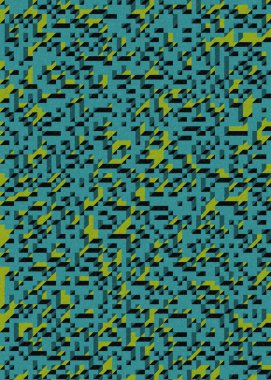 Soyut geometrik arkaplan. Edward Zajecs 2. Cubo 'nun 1971' deki uygulaması. Esasen 8 taştan oluşan bir Truchet fayans seti ve yerleştirme sanatı illüstrasyonu için kurallar 