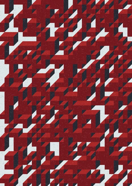 Soyut geometrik arkaplan. Edward Zajecs 2. Cubo 'nun 1971' deki uygulaması. Esasen 8 taştan oluşan bir Truchet fayans seti ve yerleştirme sanatı illüstrasyonu için kurallar 