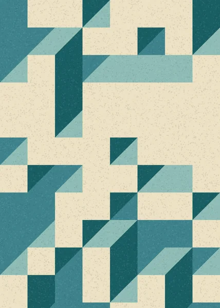 Soyut geometrik arkaplan. Edward Zajecs 2. Cubo 'nun 1971' deki uygulaması. Esasen 8 taştan oluşan bir Truchet fayans seti ve yerleştirme sanatı illüstrasyonu için kurallar 