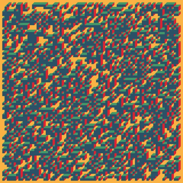 Edward Zajec 'in 1971' deki Il Cubo 'sunun uygulanması. Esasen 8 taştan oluşan bir Truchet fayans seti ve yerleştirme sanatı illüstrasyonu için kurallar