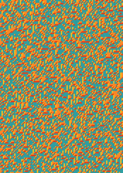 Soyut geometrik arkaplan. Edward Zajecs 2. Cubo 'nun 1971' deki uygulaması. Esasen 8 taştan oluşan bir Truchet fayans seti ve yerleştirme sanatı illüstrasyonu için kurallar 