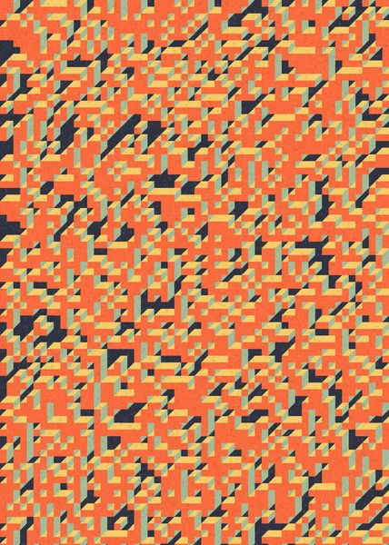 Soyut geometrik arkaplan. Edward Zajecs 2. Cubo 'nun 1971' deki uygulaması. Esasen 8 taştan oluşan bir Truchet fayans seti ve yerleştirme sanatı illüstrasyonu için kurallar 